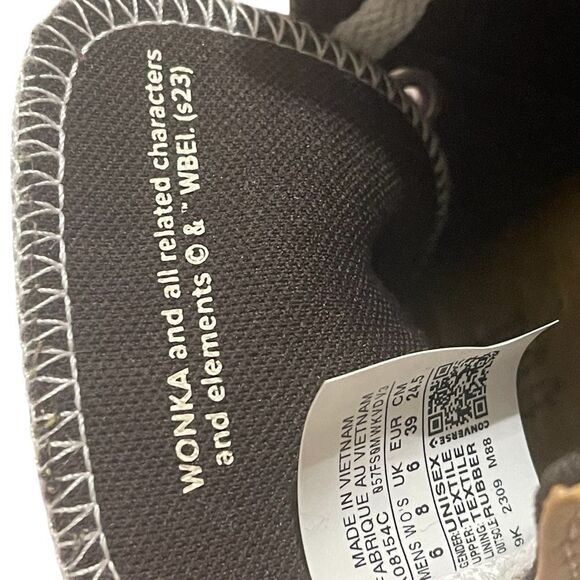 Converse x Willy Wonka Swirl Chuck Taylor All Star Hi Sneaker Purple Size 8 W - Picture 14 of 16